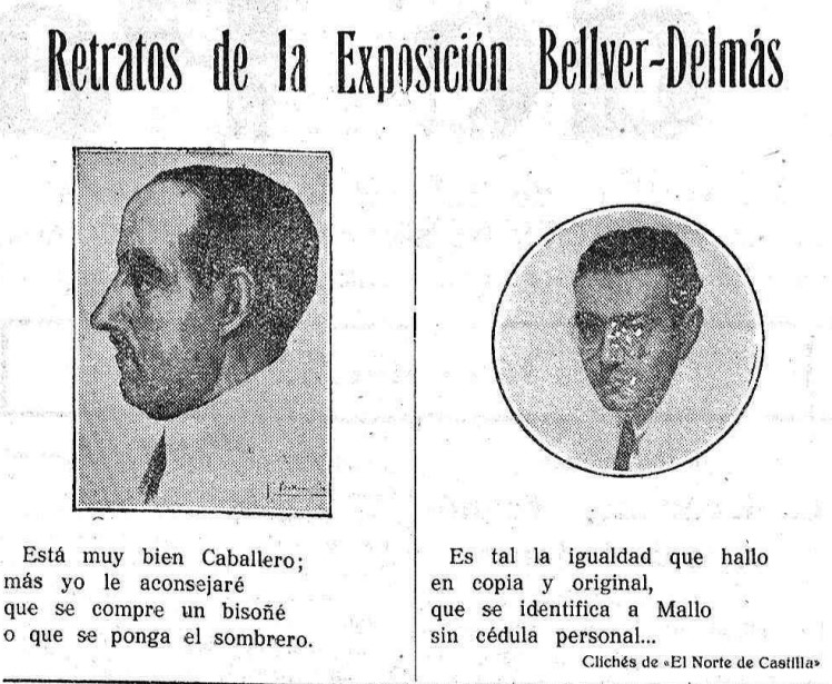 Retratos de la exposición de Bellver Delmás en Palencia