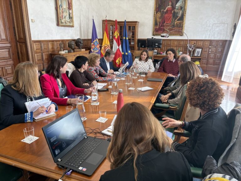 Reunión de seguimiento del Plan de Acción Social en Palencia con varios participantes