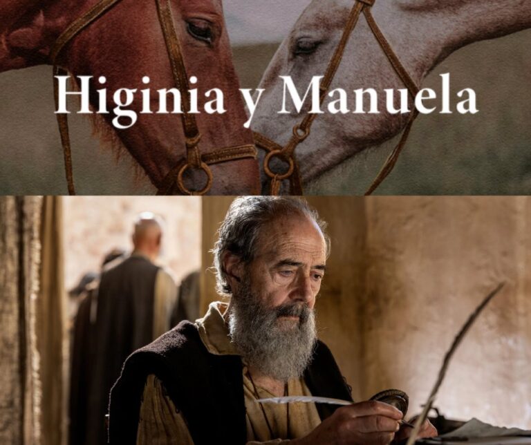 Escena del cortometraje Higinia y Manuela con caballos y un actor