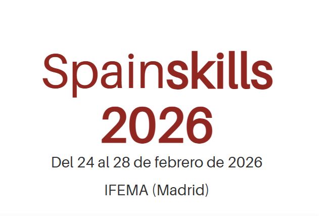 Logo de Spainskills 2026 en IFEMA, Madrid, del 24 al 28 de febrero.