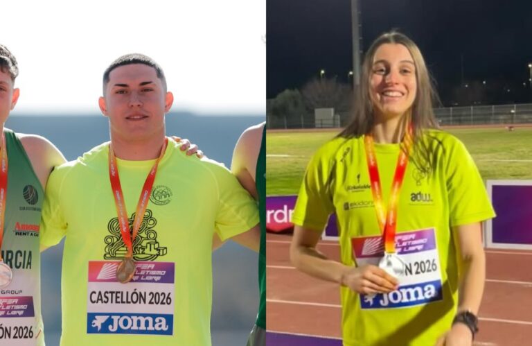 Yeray Royuela y Paula Redondo con medallas en el campeonato de España