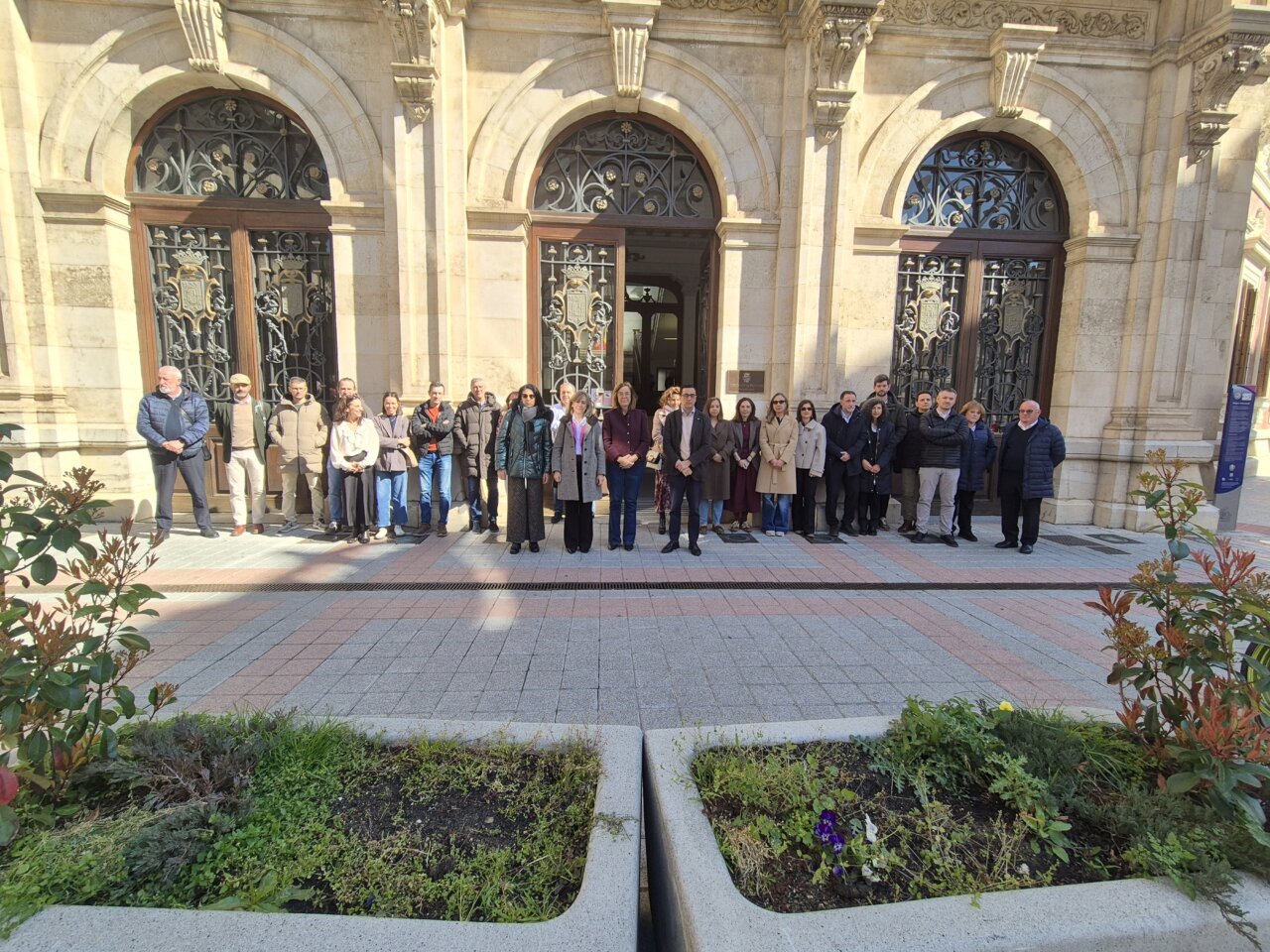 Concentración en la Plaza Mayor de Palencia por víctimas de violencia machista