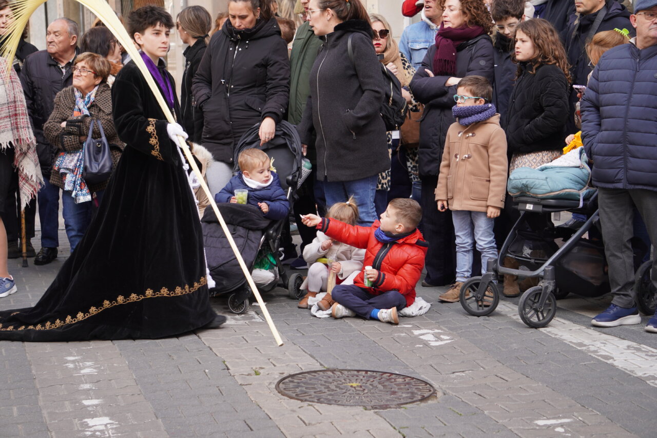 Multitud en la procesión de La Borriquilla en Palencia