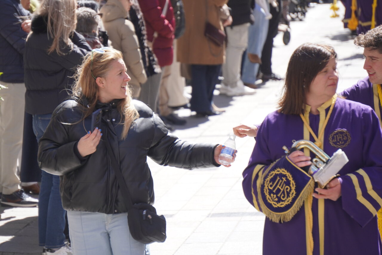 Multitud en la procesión del Domingo de Ramos en Palencia