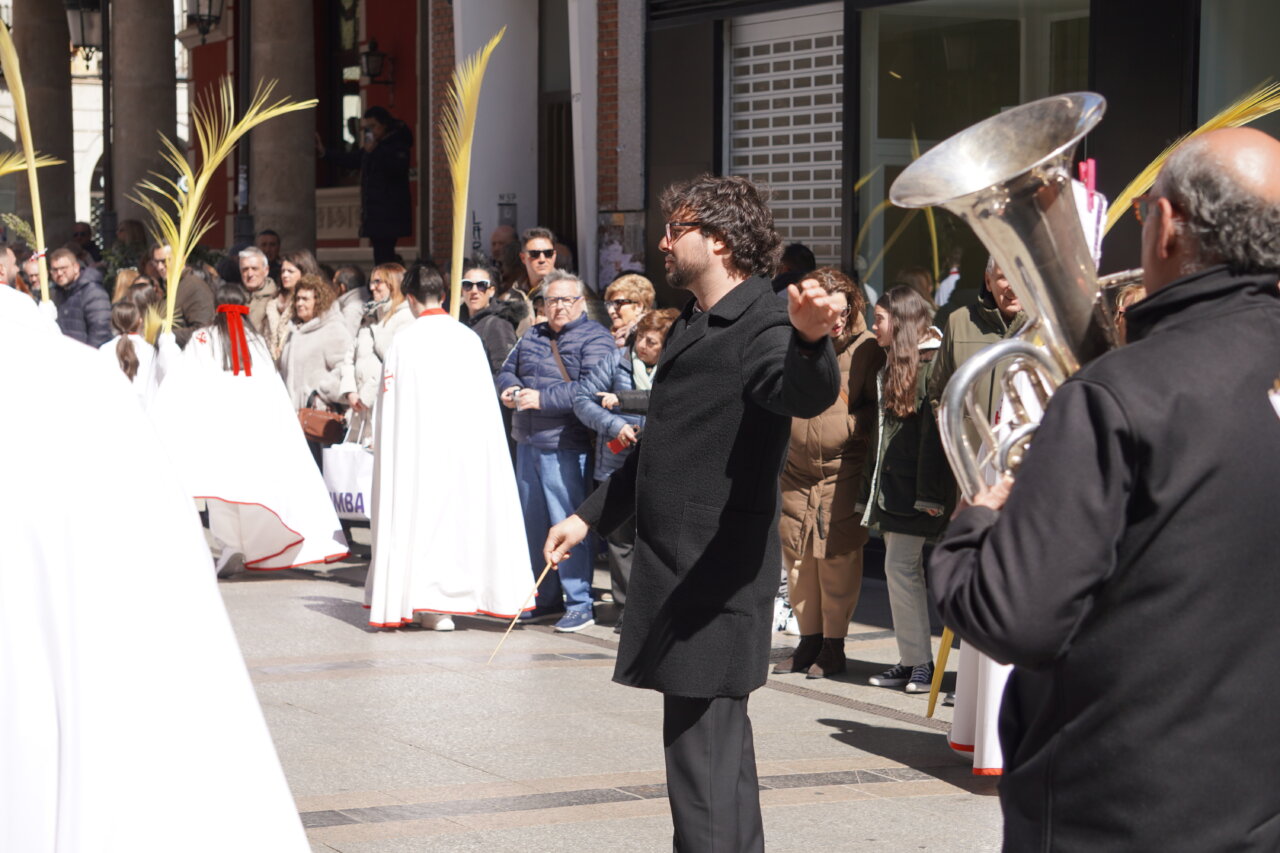 Multitud en la procesión del Domingo de Ramos en Palencia