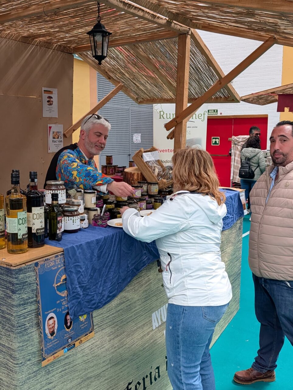 Stand de productos típicos en la Feria de la Matanza de Villada