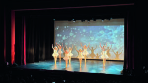 Espectáculo de danza en el Teatro Ortega con bailarinas en el escenario