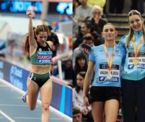 Marta García y Aitana Alonso en el Campeonato de España de Pista Corta. Fotografía: RFEA / Sprotmedia. Sergio Mateo María