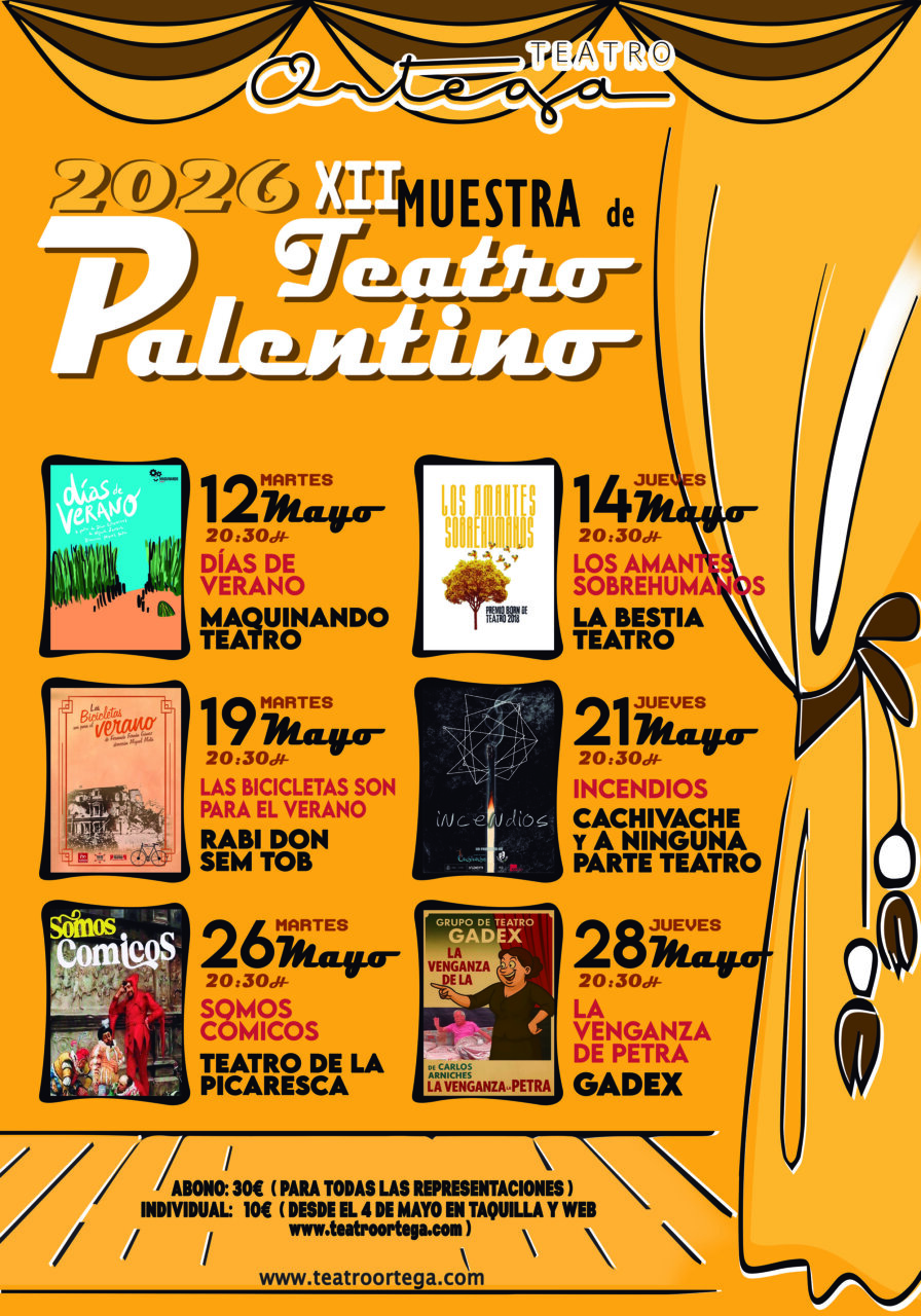 Cartel de la XII Muestra de Teatro Palentino en el Teatro Ortega
