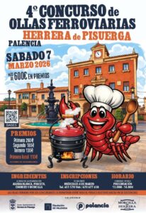 Cartel del 4º Concurso de Ollas Ferroviarias en Herrera de Pisuerga