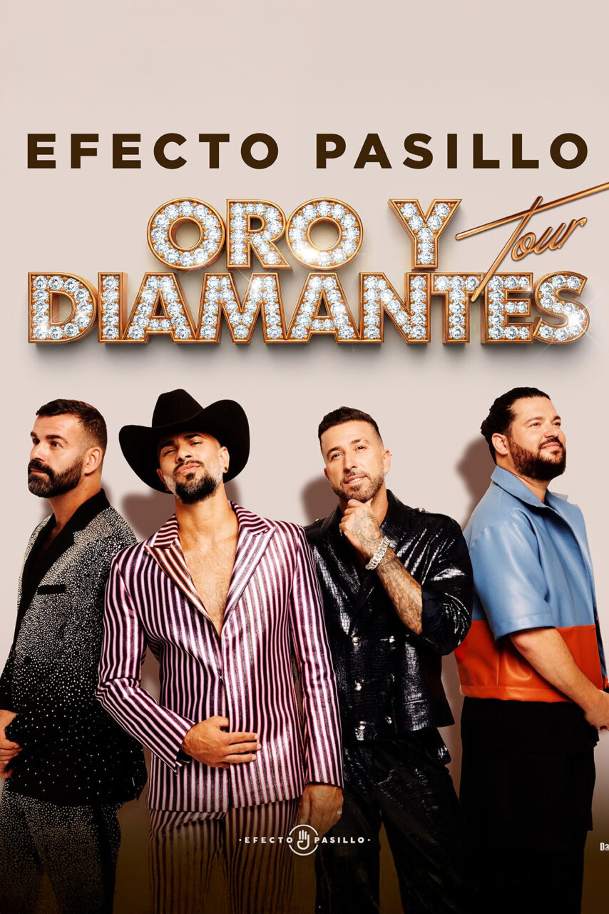 Cartel del concierto de Efecto Pasillo en el Teatro Ortega