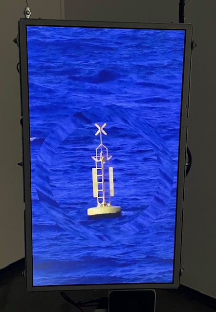 Instalación visual de faros y boyas en el mar