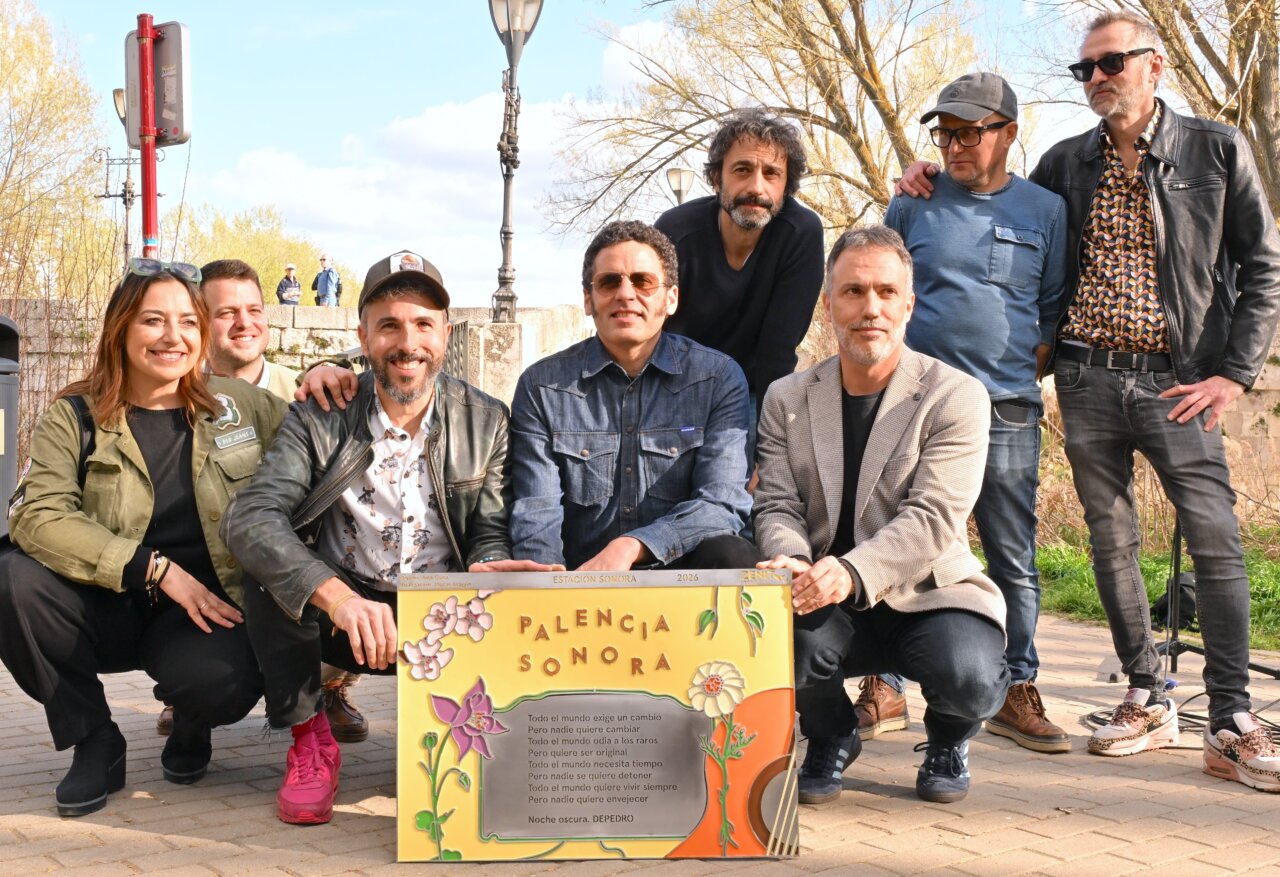 Jairo Zavala y otros artistas en la inauguración del Bosque Sonoro en Palencia