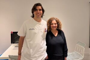 José Gómez y María José Moro en consulta óptica