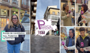 Alba Alonso Pérez en la ronda de candidatos de Podemos en Palencia