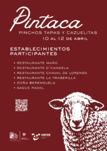 Cartel del evento Pintaca con información sobre tapas y establecimientos participantes