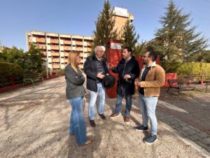 Reunión sobre nueva residencia pública en Palencia con varios políticos