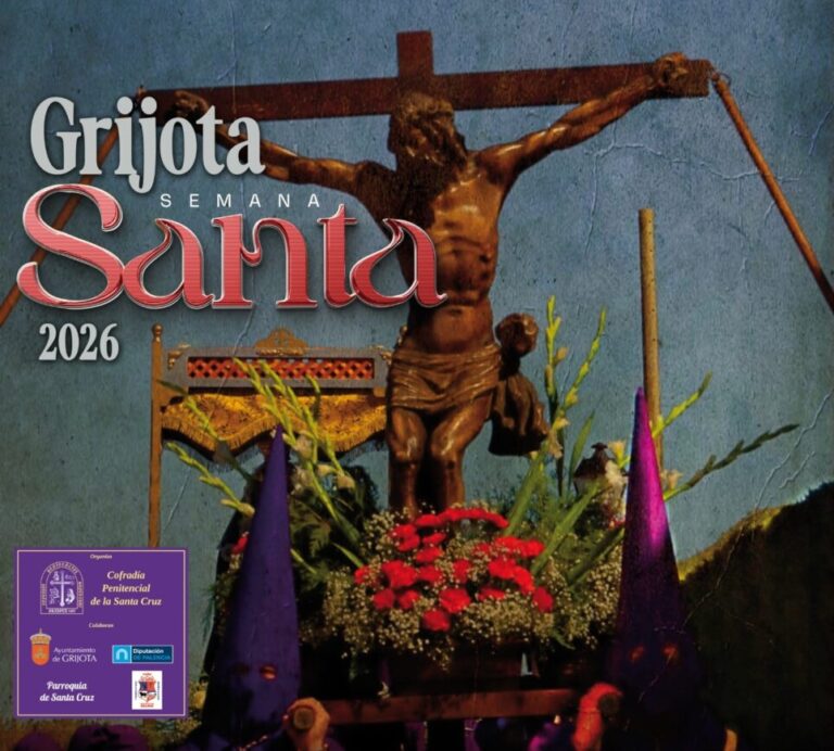 Cartel de la Semana Santa de Grijota 2026 con detalles de la tradición