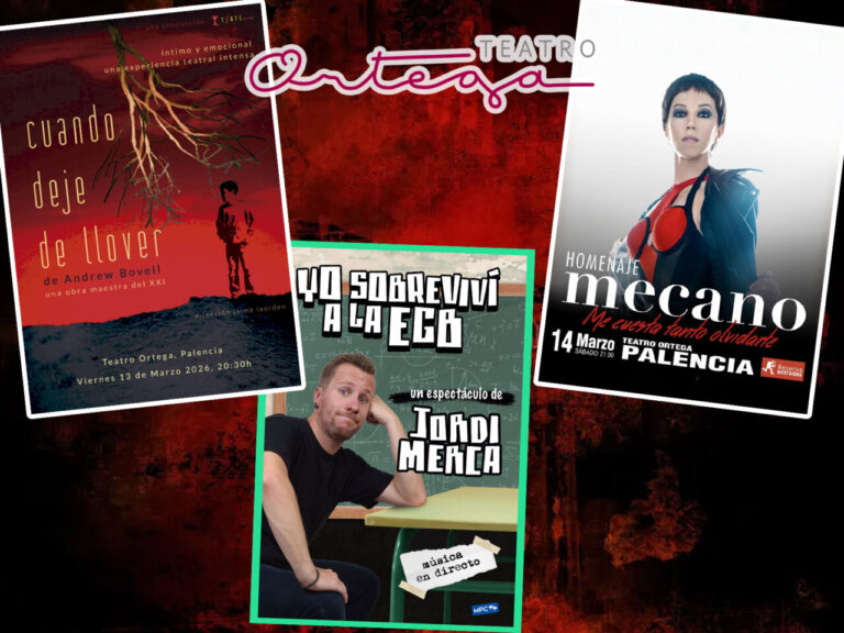 Carteles de obras en el Teatro Ortega de Palencia