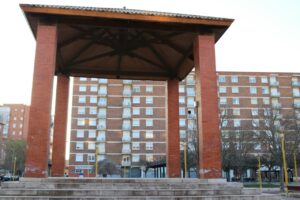Templete de la Plaza de la Constitución tras su reforma en Palencia