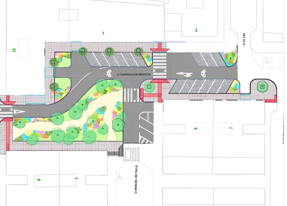 Plano de mejora de la plaza Rabí Sem Tob en Palencia