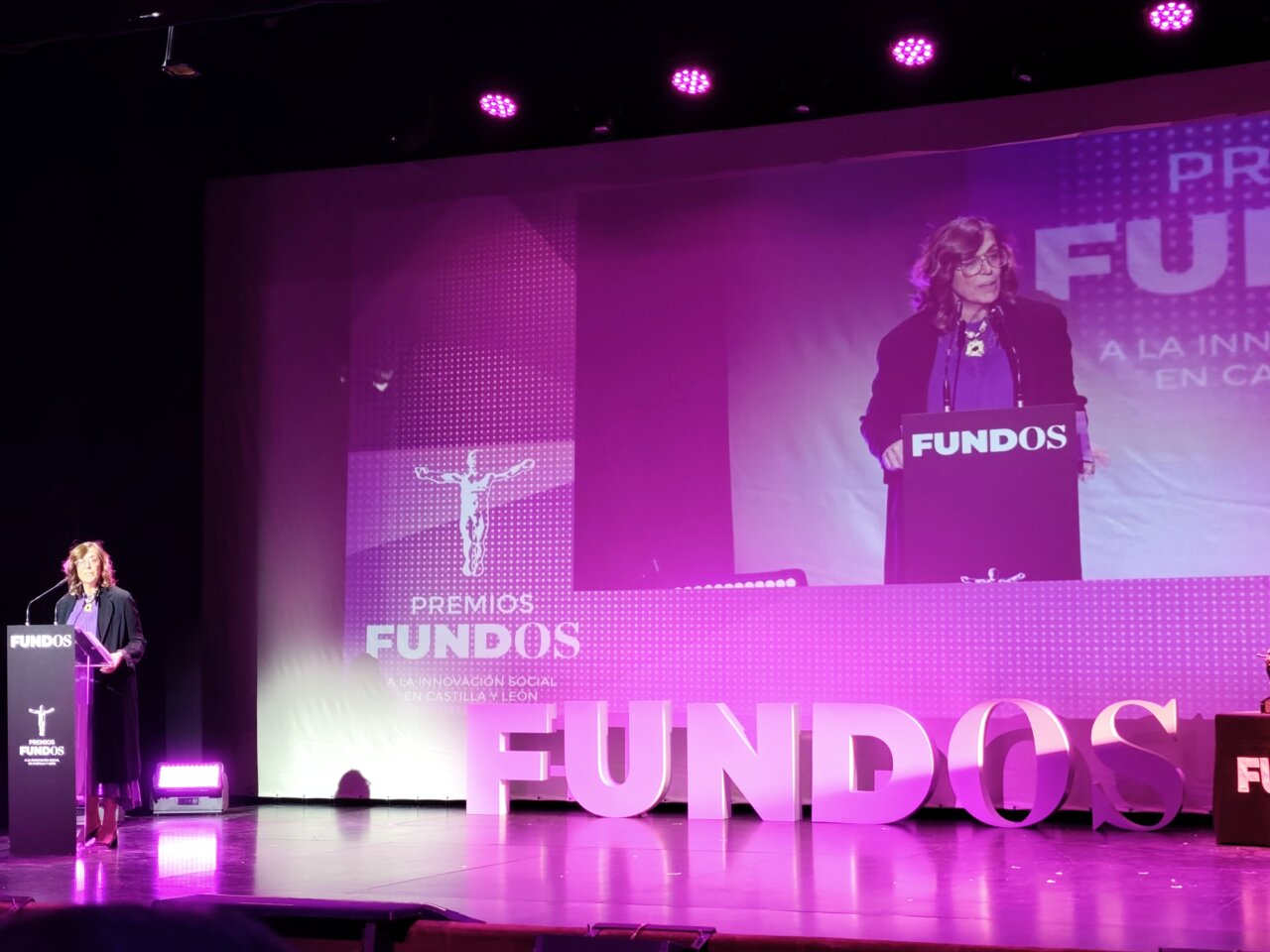 Presentadora en la gala de los Premios Fundos en Palencia