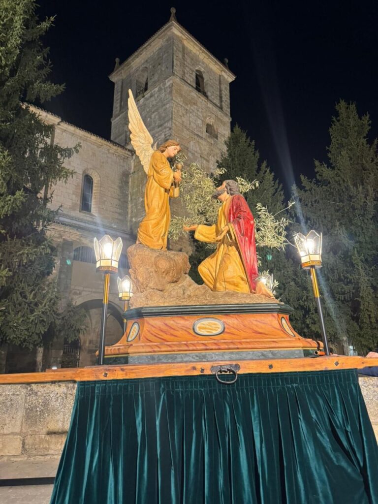 Estatua de la Oración del Huerto en la procesión del Jueves Santo en Astudillo