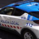 Vehículo de la Policía Local en la escena de un accidente ferroviario en Palencia.