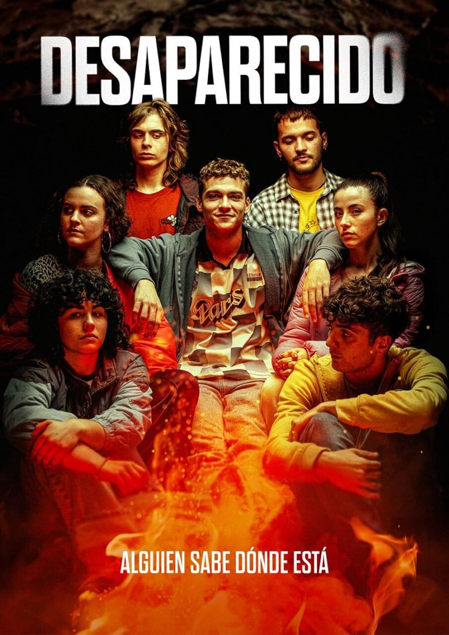 Cartel de la serie Desaparecido de Netflix con varios actores