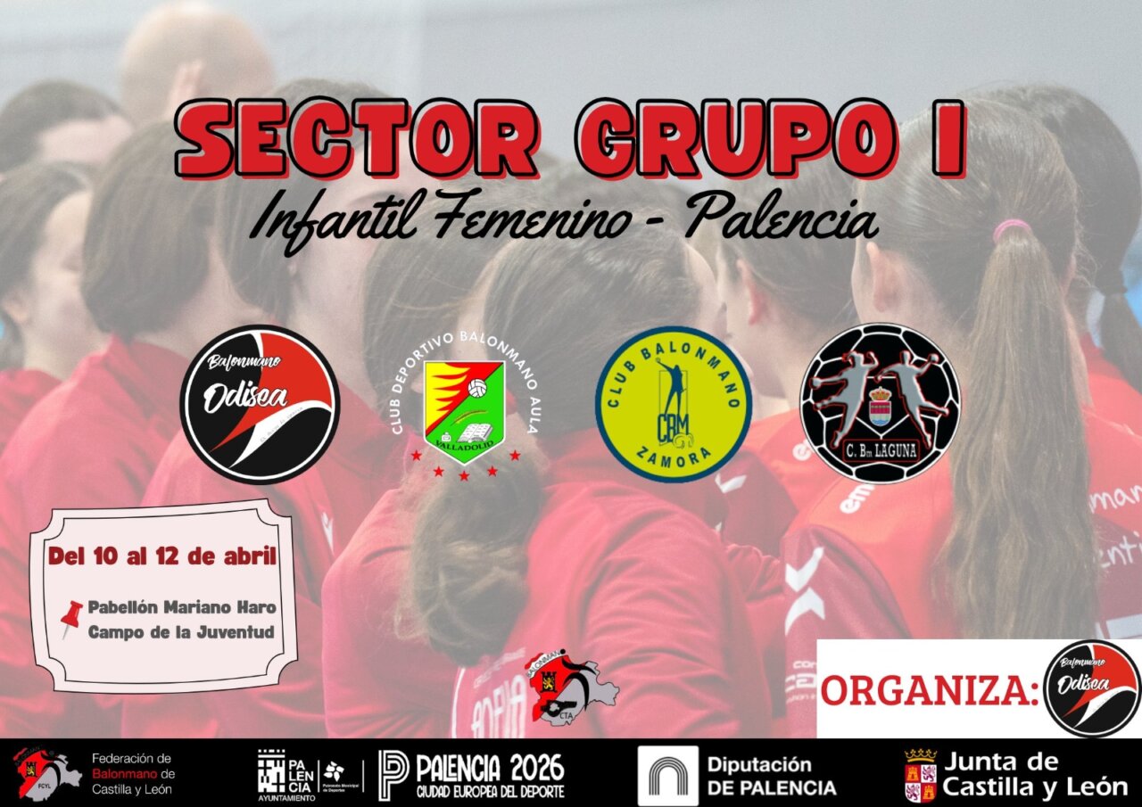 Cartel del sector infantil femenino de balonmano en Palencia