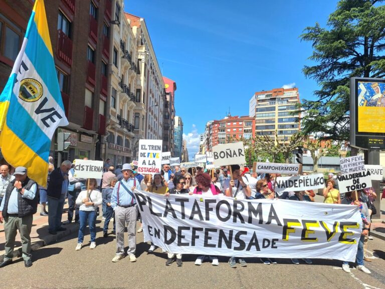 Concentración de la Plataforma en Defensa de Feve en Palencia