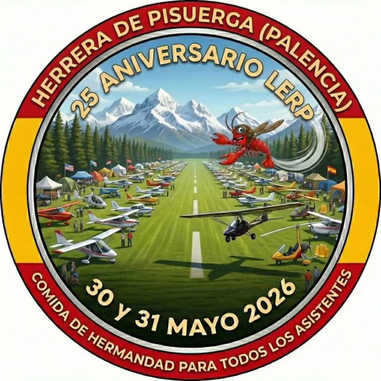 Logo del 25 aniversario del aeródromo de Herrera de Pisuerga
