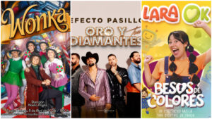 Carteles de eventos musicales en el Teatro Ortega de Palencia