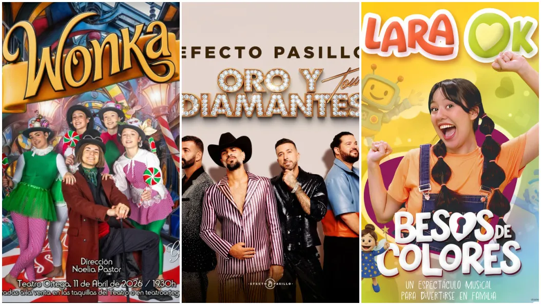 Carteles de eventos musicales en el Teatro Ortega de Palencia