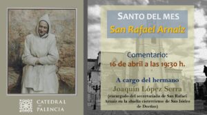 Retrato de San Rafael Arnaiz, santo del mes en la Catedral de Palencia.