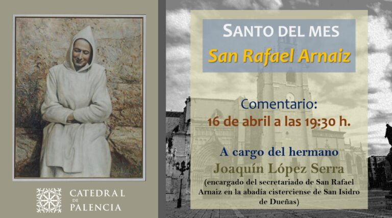 Retrato de San Rafael Arnaiz, santo del mes en la Catedral de Palencia.