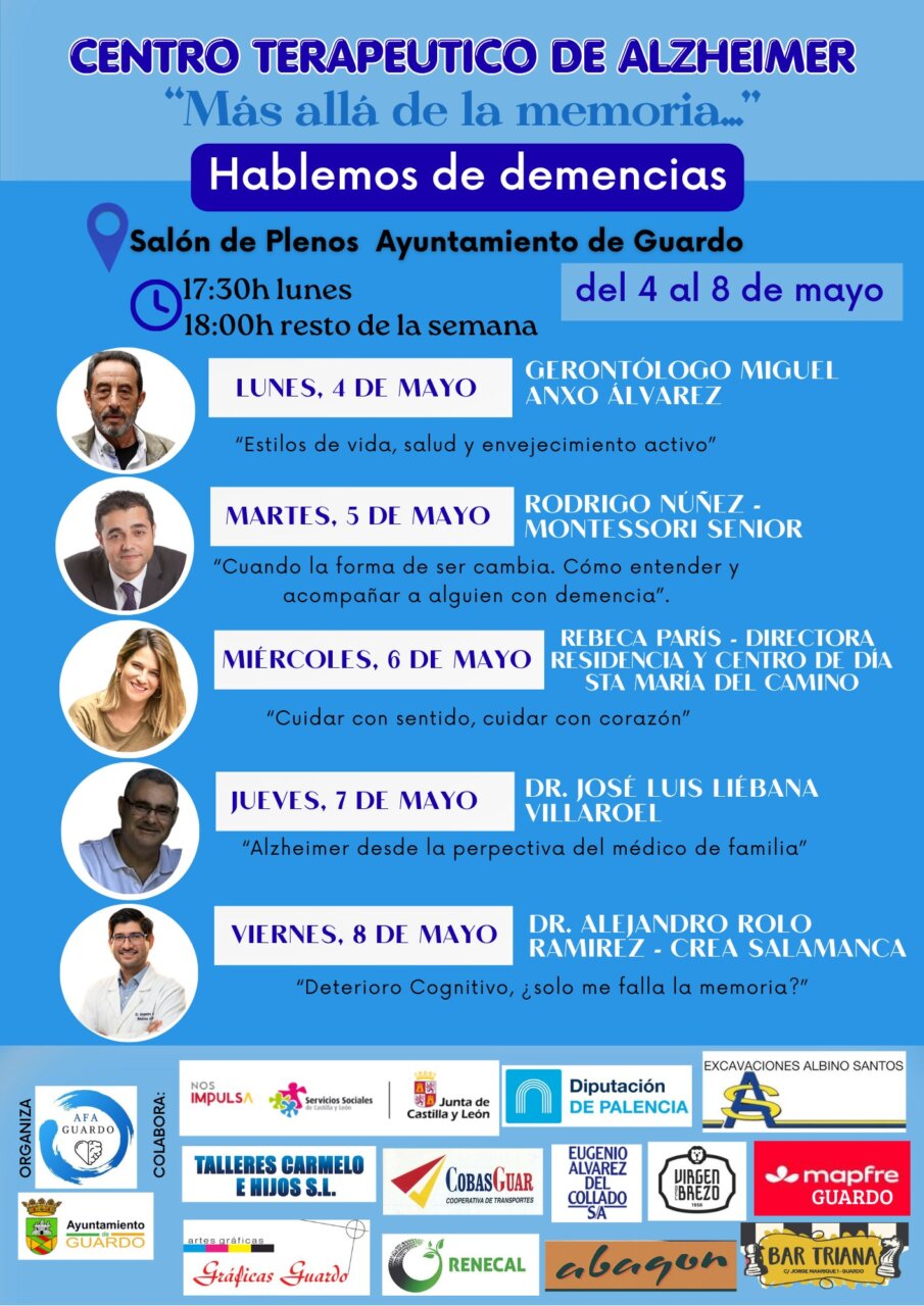 Cartel de la semana divulgativa sobre demencias en Guardo