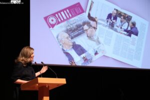 Presentadora en la gala del 15 aniversario de SALAMANCArtv en Salamanca