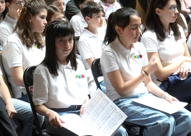 Alumnos de la Escuela de Música Ortega en un concierto en el Museo de Palencia