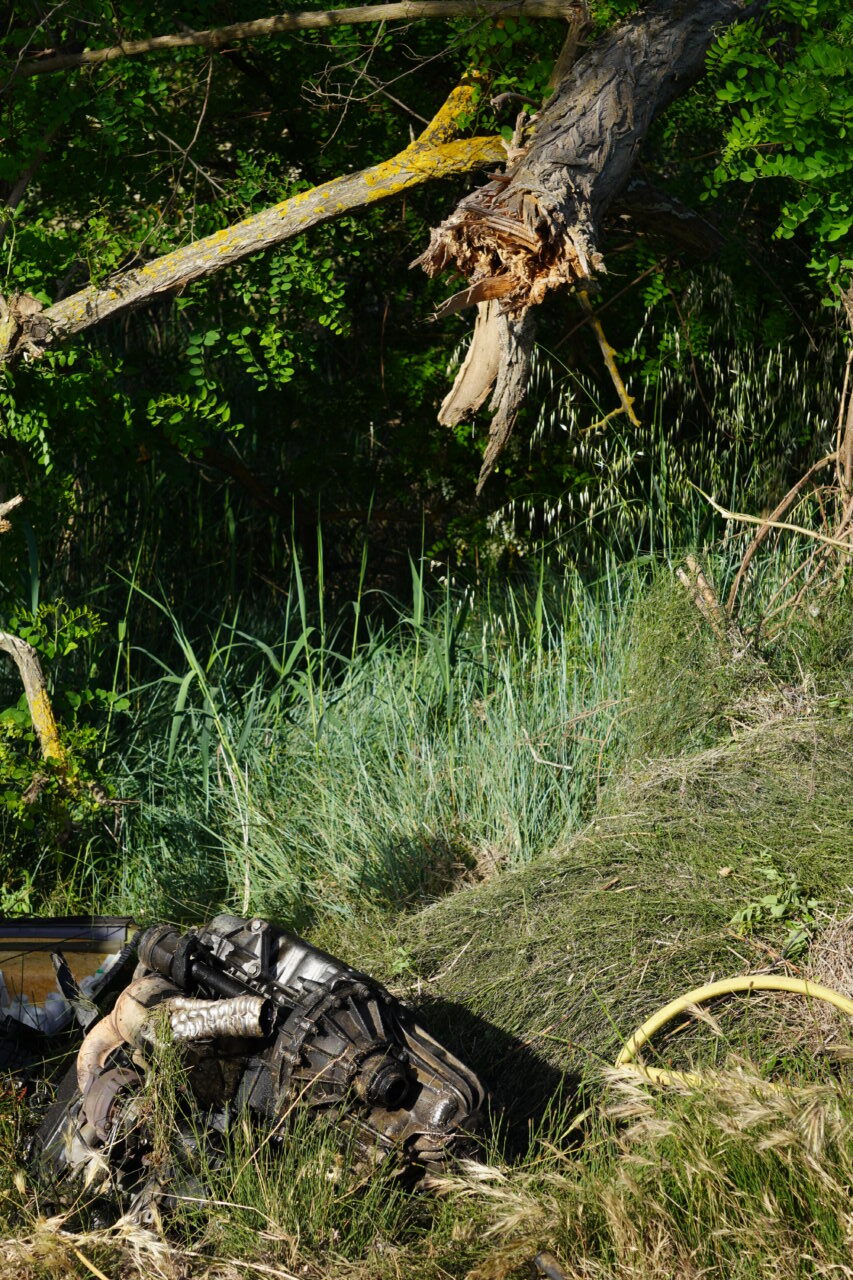 Vehículo accidentado junto a un árbol en Palencia