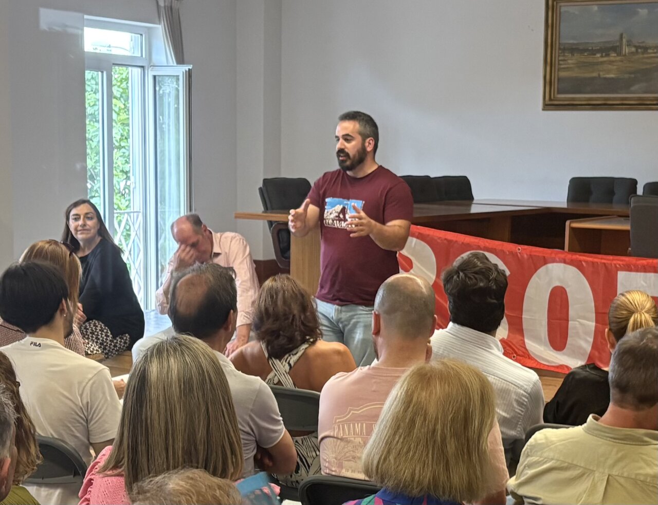 Reunión del Consejo Comarcal Socialista en Villamuriel de Cerrato.
