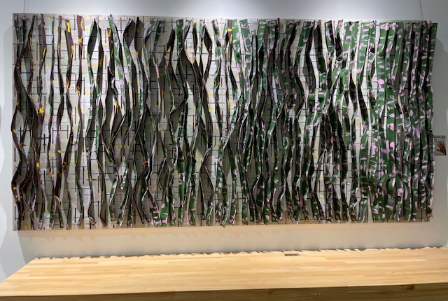 Obra de José Antonio Sancho en la exposición Estación final con texturas y colores