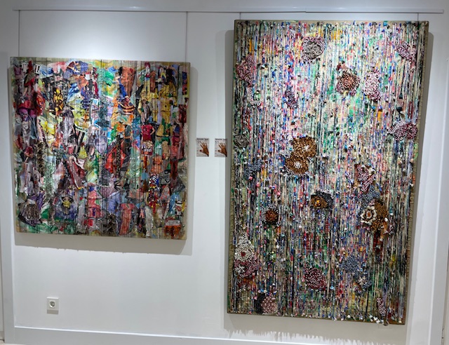 Obras de José Antonio Sancho en la exposición Estación final en Ateneo de Palencia.