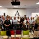 Grupo de socios del Ateneo de Palencia en asamblea extraordinaria