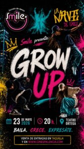 Cartel de la gala Grow Up de la escuela de danza Smile