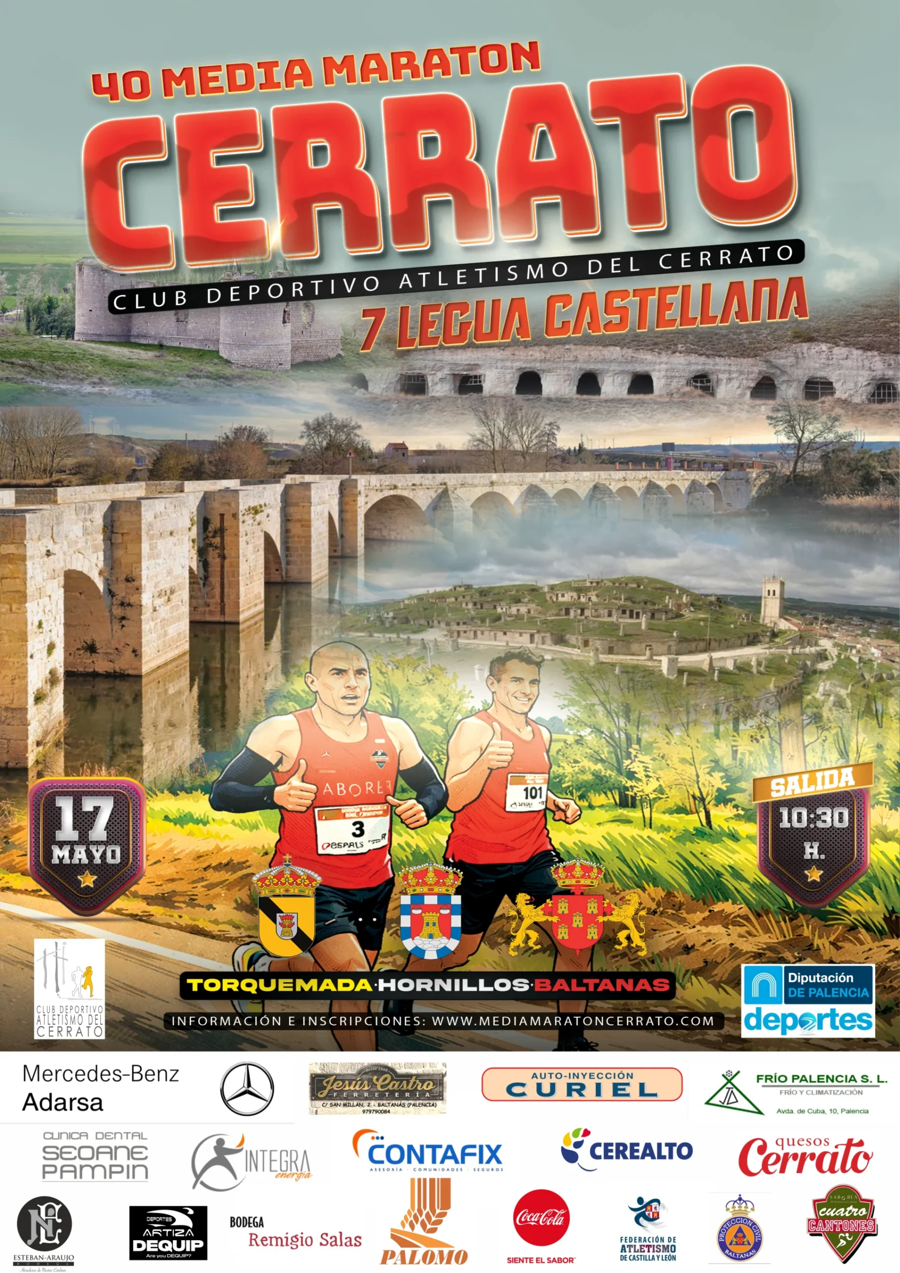 Cartel promocional de la 40 Media Maratón del Cerrato 2026