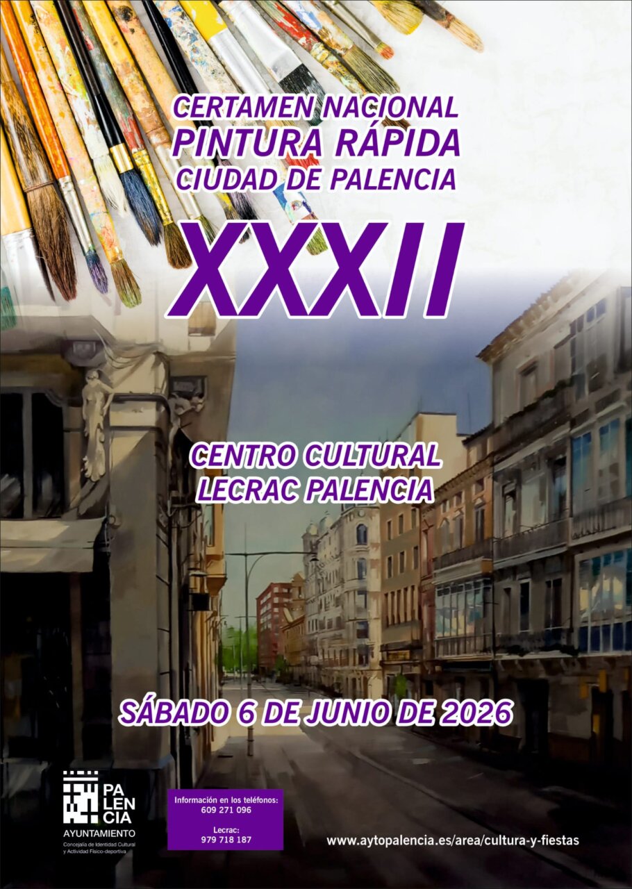 Cartel del Certamen Nacional de Pintura Rápida Ciudad de Palencia 2026