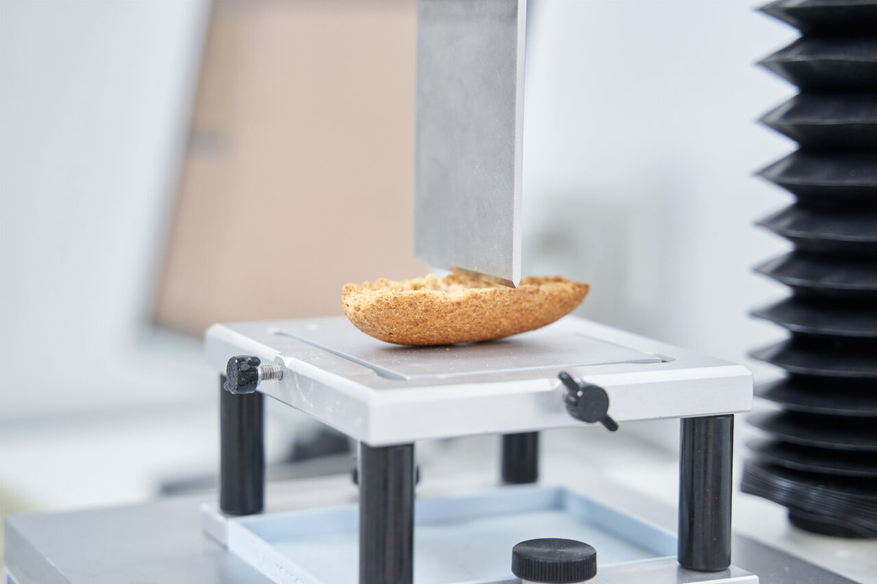 Análisis de una galleta en un laboratorio del CETECE