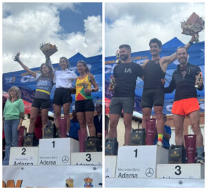 Podio de ganadores en la 40ª Media Maratón del Cerrato