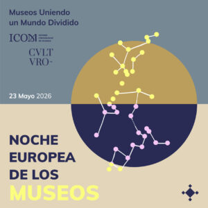 Cartel de la Noche Europea de los Museos 2026 con diseño gráfico